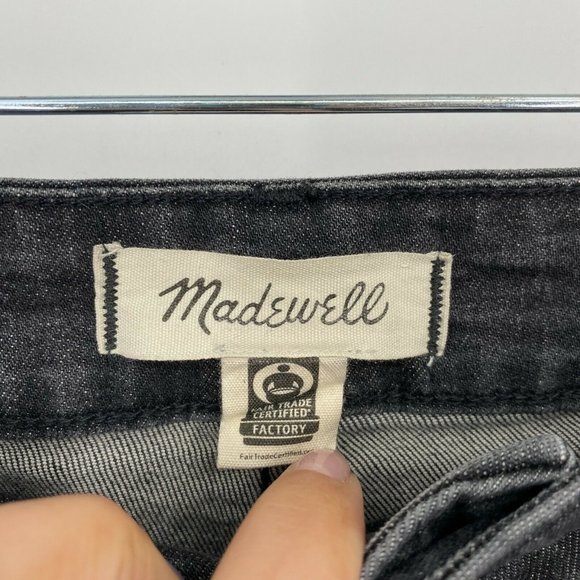 Madewell The Curvy Perfect Vintage Jeans Sz 31 High Rise Stretch Crop Denim Gray - Picture 5 of 12